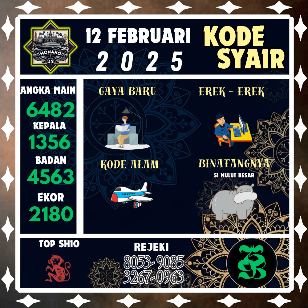 Kode Syair Monako4D Pools - Februari Pools
