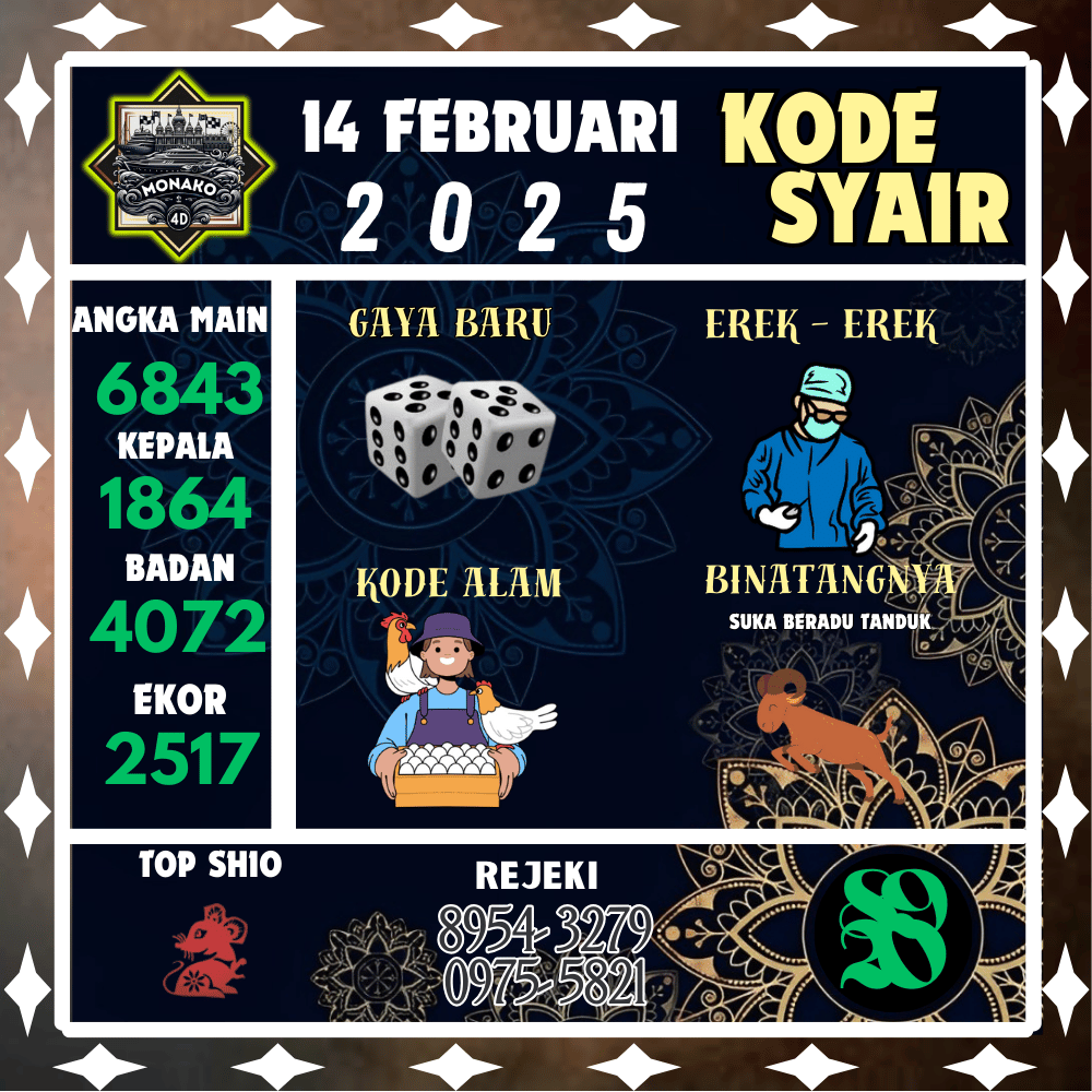 Kode Syair Monako4D Pools - Februari Pools
