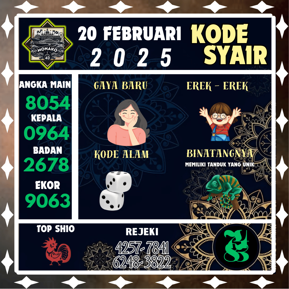 Kode Syair Monako4D Pools - Februari Pools
