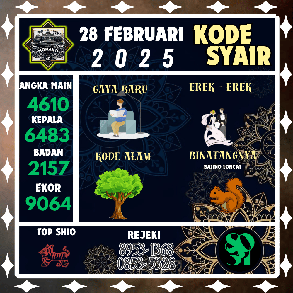 Kode Syair Monako4D Pools - Februari Pools 