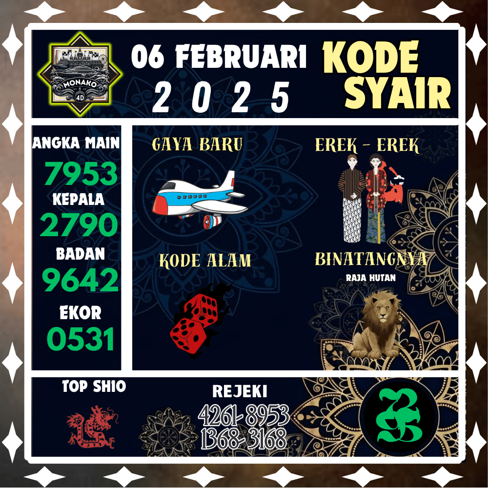 Kode Syair Monako4D Pools - Februari Pools
