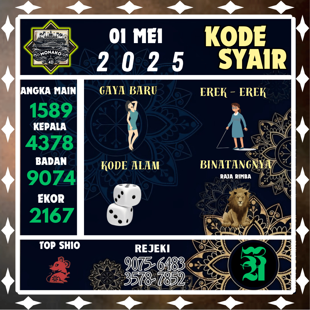 Kode Syair Monako4D Pools - Mei Pools 