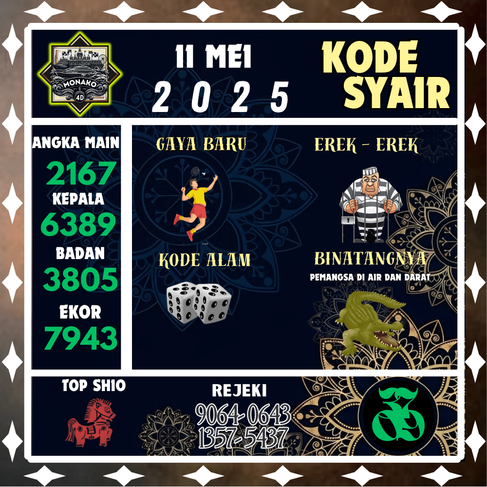 Kode Syair Monako4D Pools - Mei Pools 