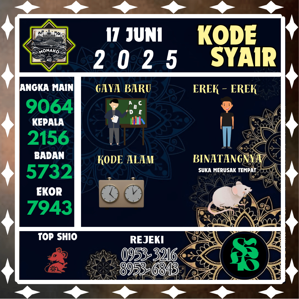Kode Syair Monako4D Pools - Juni Pools 