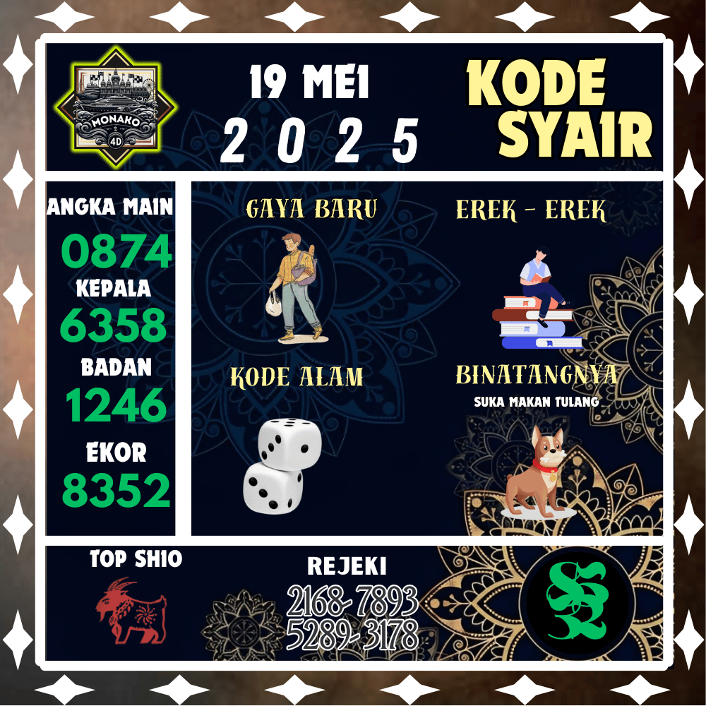 Kode Syair Monako4D Pools - Mei Pools 
