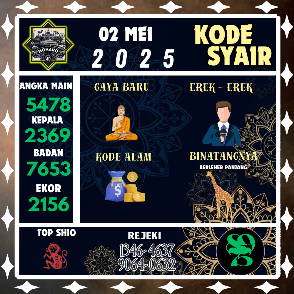 Kode Syair Monako4D Pools - Mei Pools 