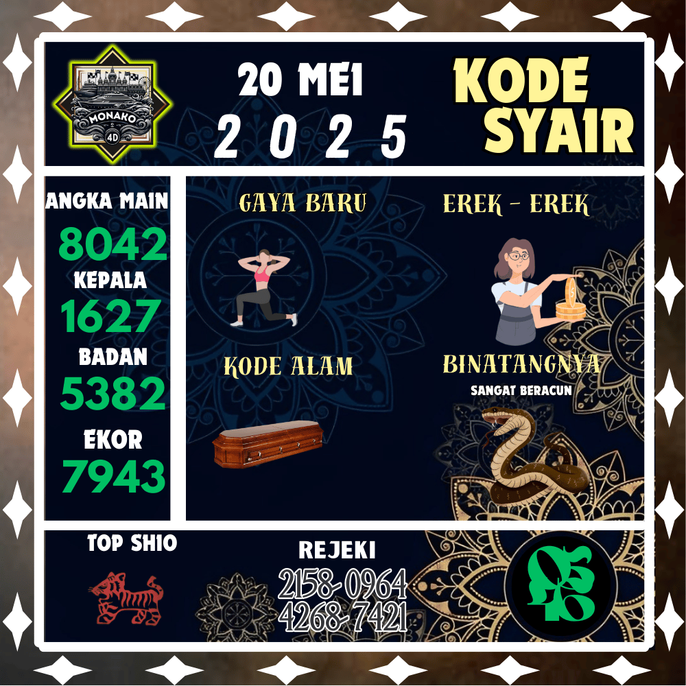 Kode Syair Monako4D Pools - Mei Pools 