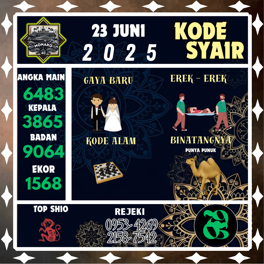 Kode Syair Monako4D Pools - Juni Pools 