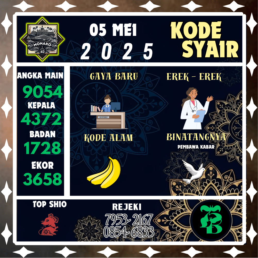 Kode Syair Monako4D Pools - Mei Pools 