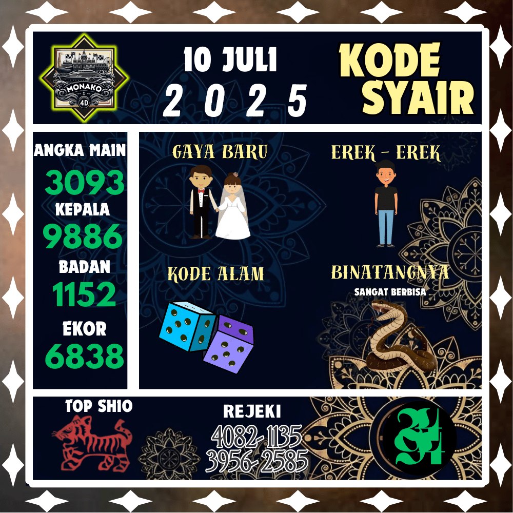 Kode Syair Monako4D Pools - Juli Pools 