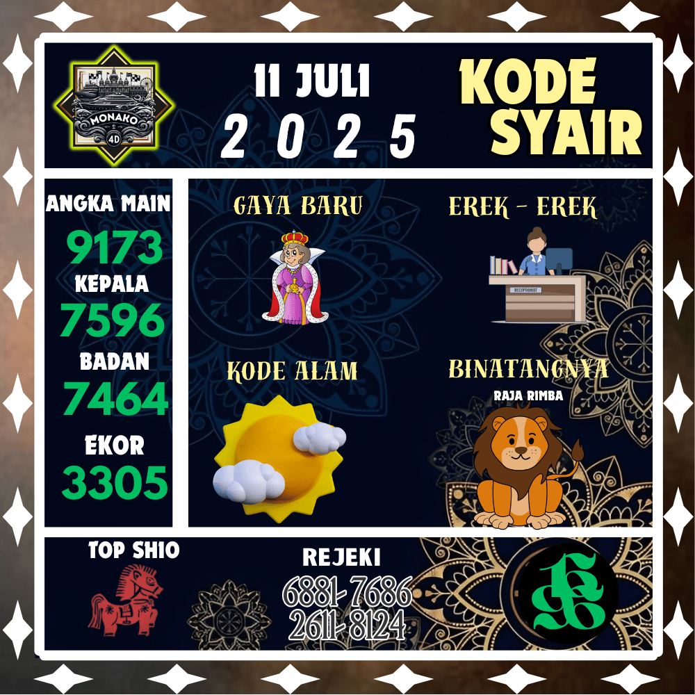 Kode Syair Monako4D Pools - Juli Pools 