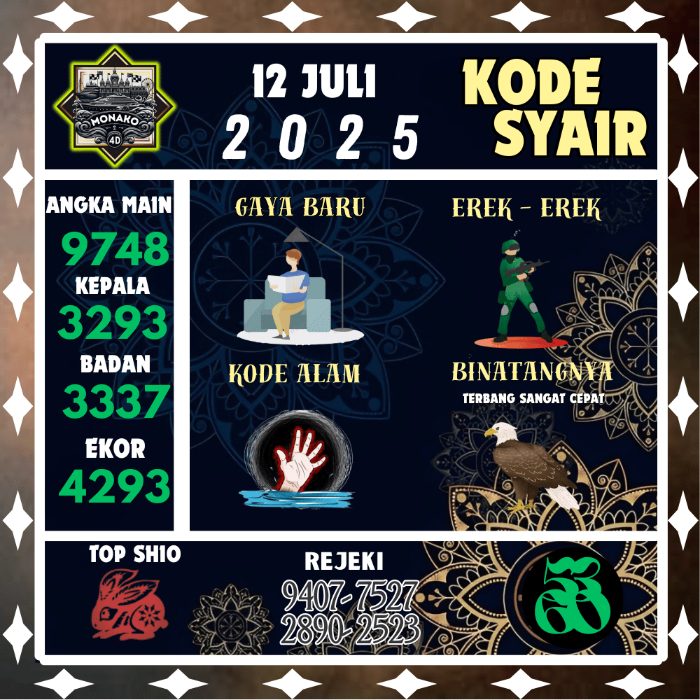 Kode Syair Monako4D Pools - Juli Pools 