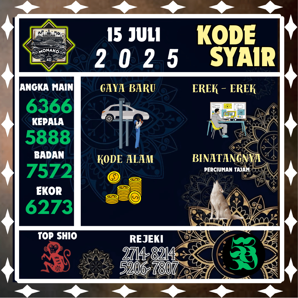 Kode Syair Monako4D Pools - Juli Pools 