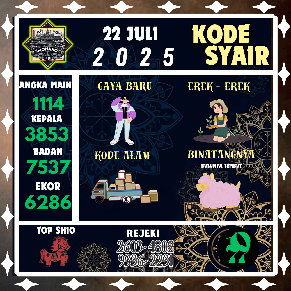 Kode Syair Monako4D Pools - Juli Pools 