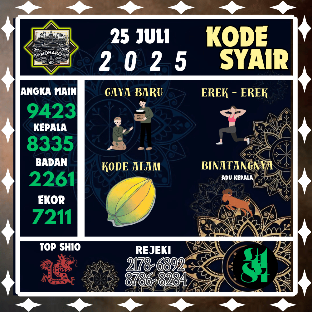 Kode Syair Monako4D Pools - Juli Pools 