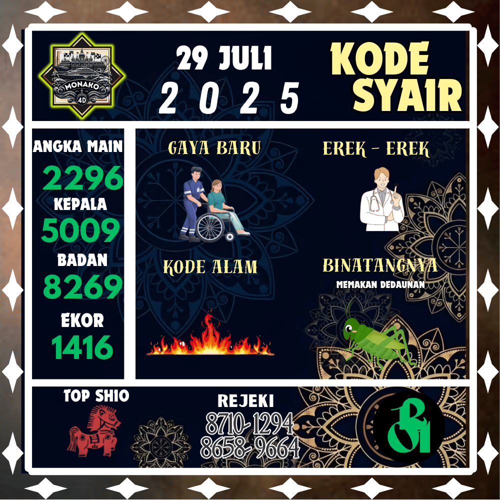 Kode Syair Monako4D Pools - Juli Pools 