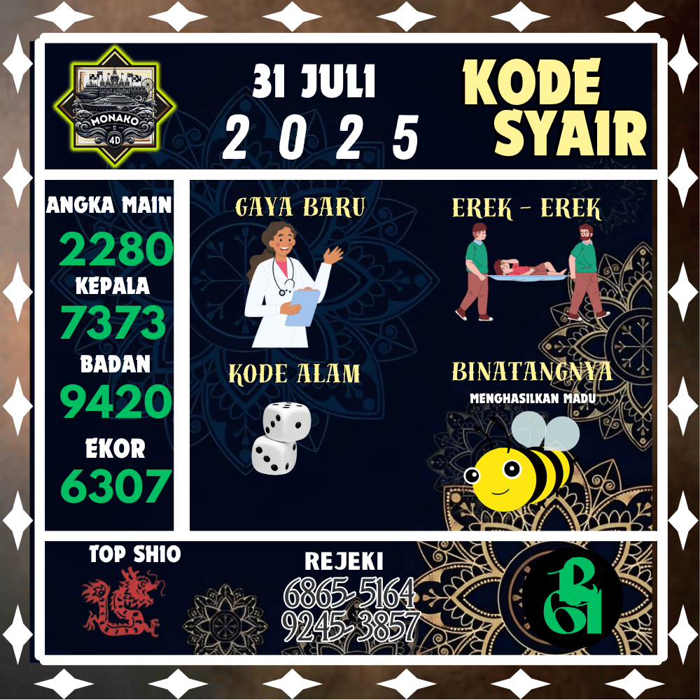 Kode Syair Monako4D Pools - Juli Pools 