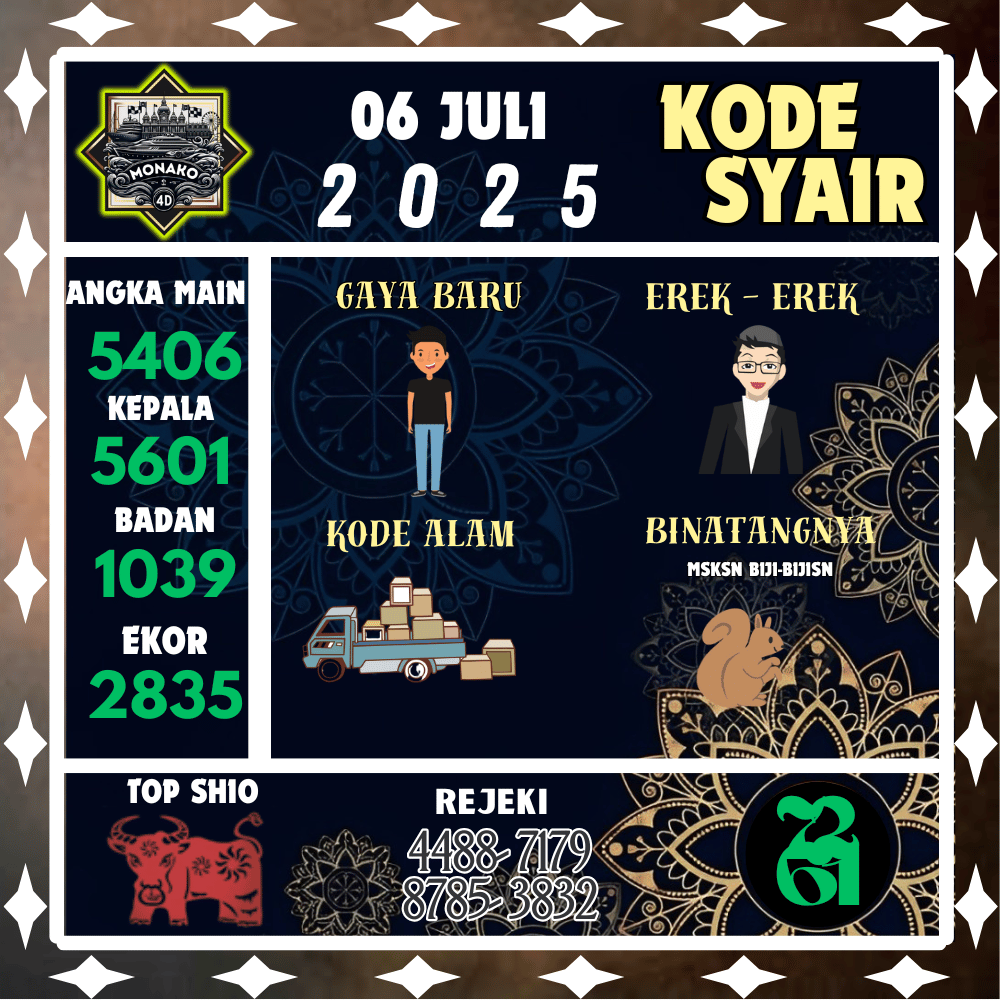 Kode Syair Monako4D Pools - Juli Pools 