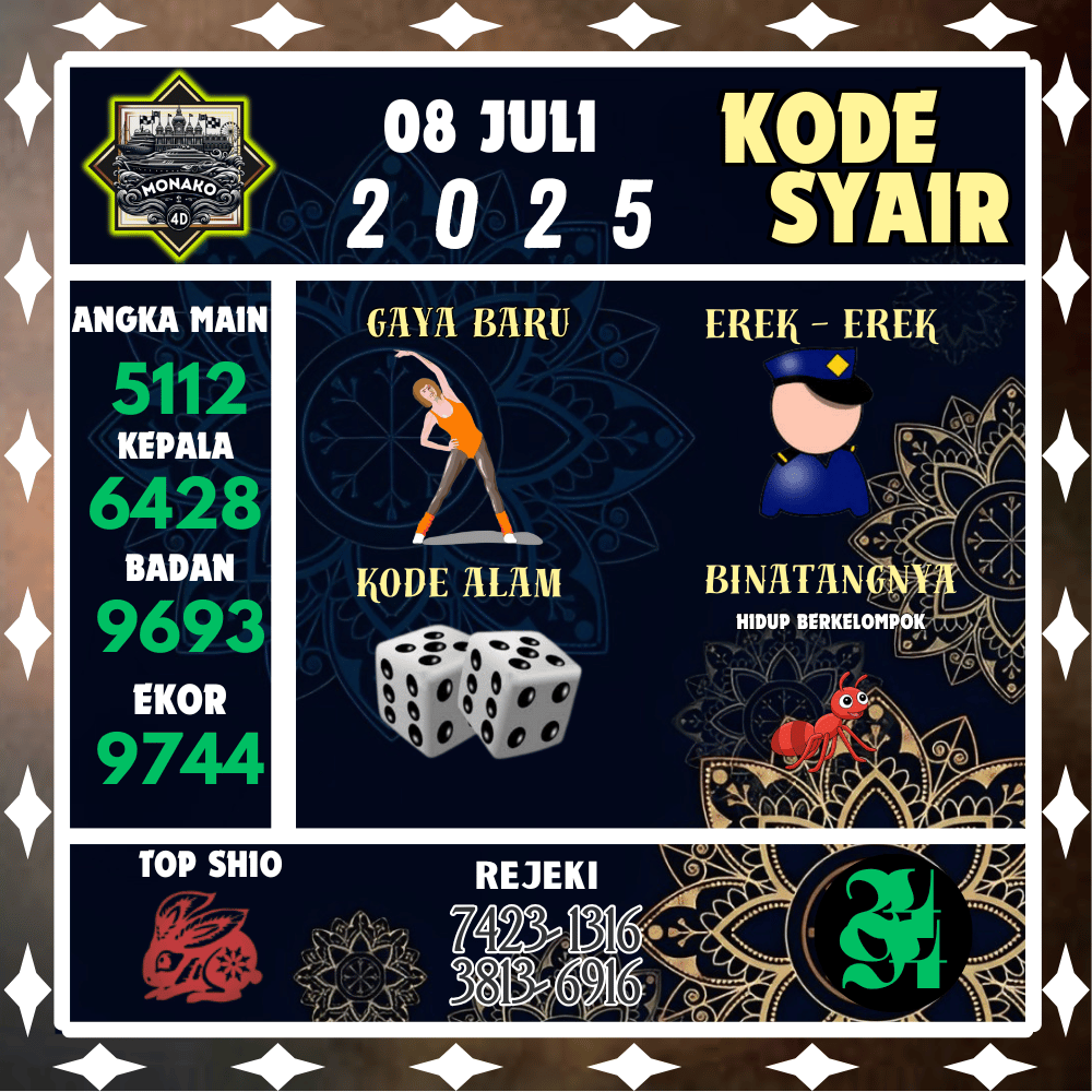 Kode Syair Monako4D Pools - Juli Pools 
