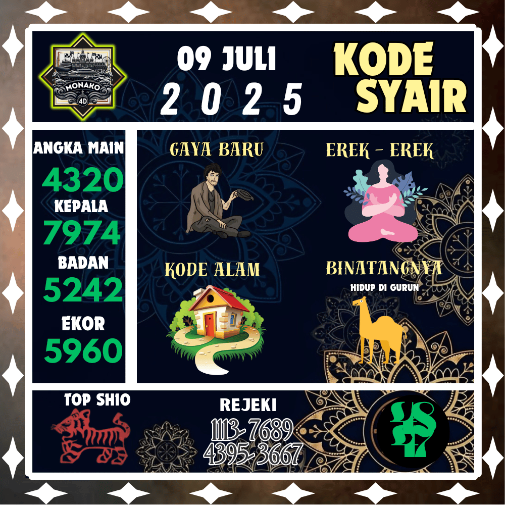Kode Syair Monako4D Pools - Juli Pools 